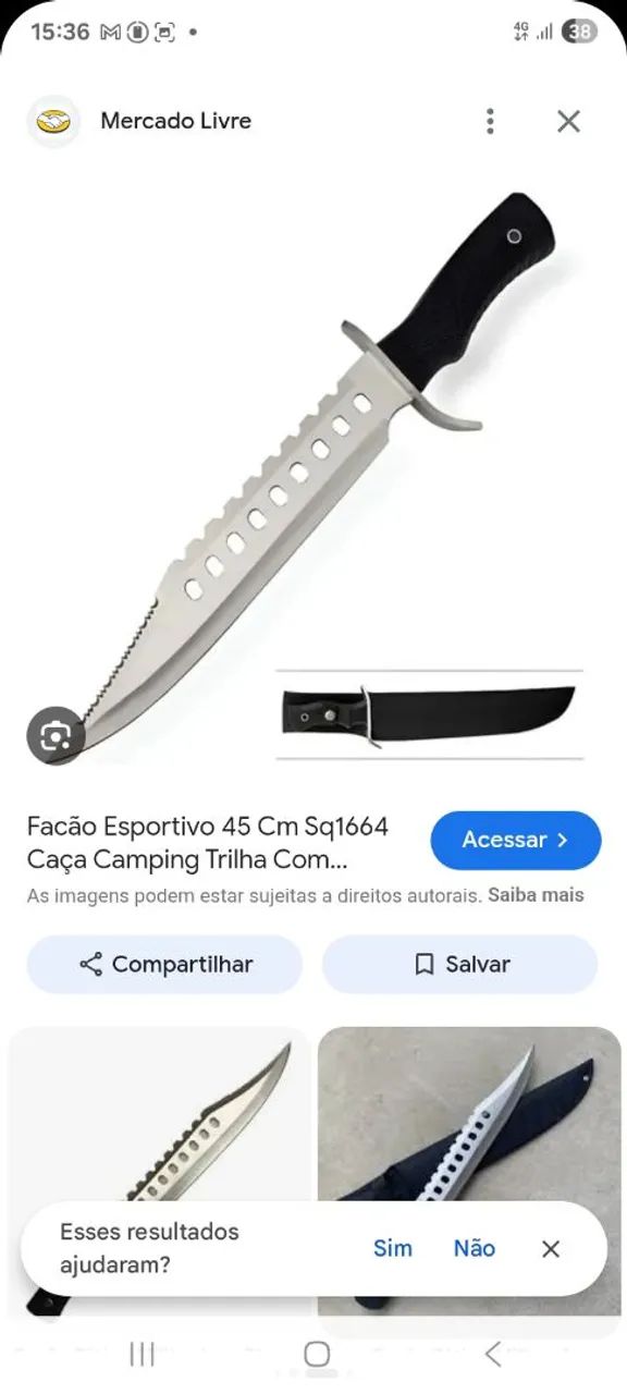 Facão esportivo