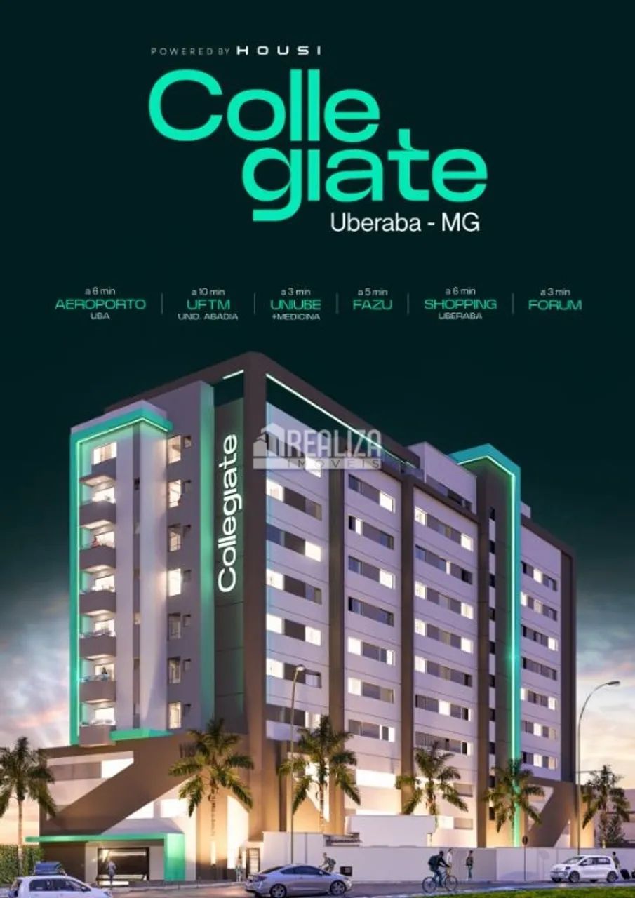 Studio à venda no Collegiate Uberaba, no Mercês