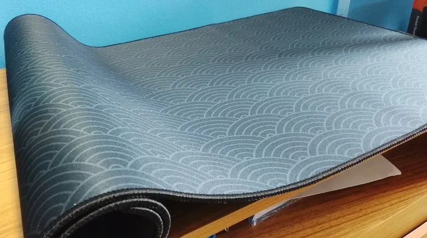 Mousepad 90x40cm Preto Ondas - Foto 2