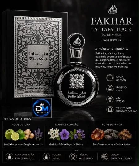 Perfume Lataffa Fakhar Black 100Ml