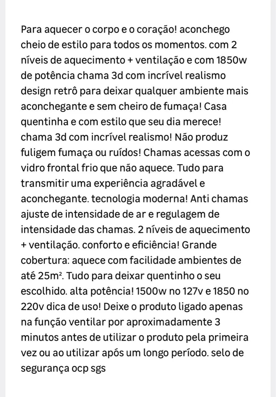 Aquecedor Cadence 3D Decoração  - Foto 5