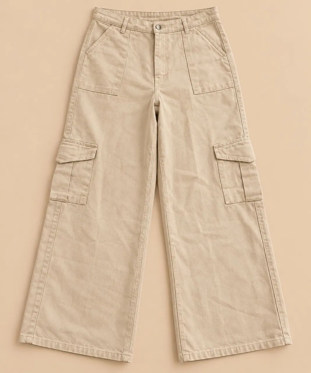 Calça Cargo - Bege 