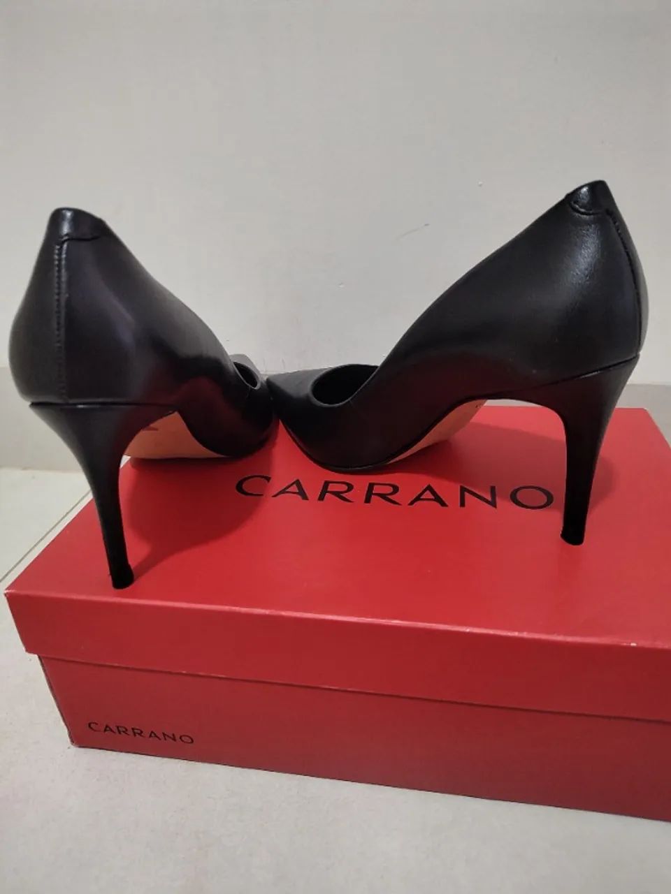 Sapato Scarpin Preto Couro 35 - Foto 3