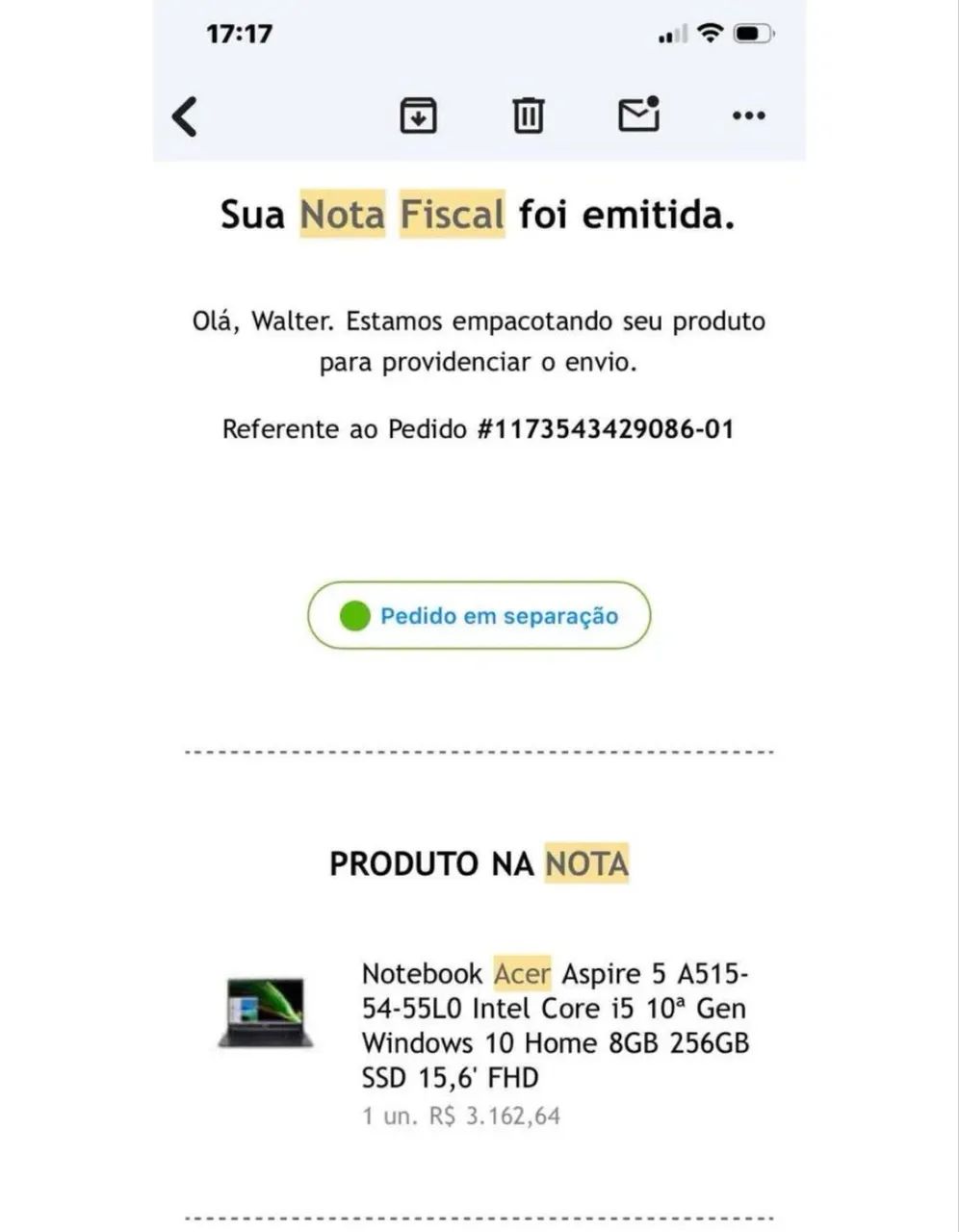 Notebook Acer Aspire 5