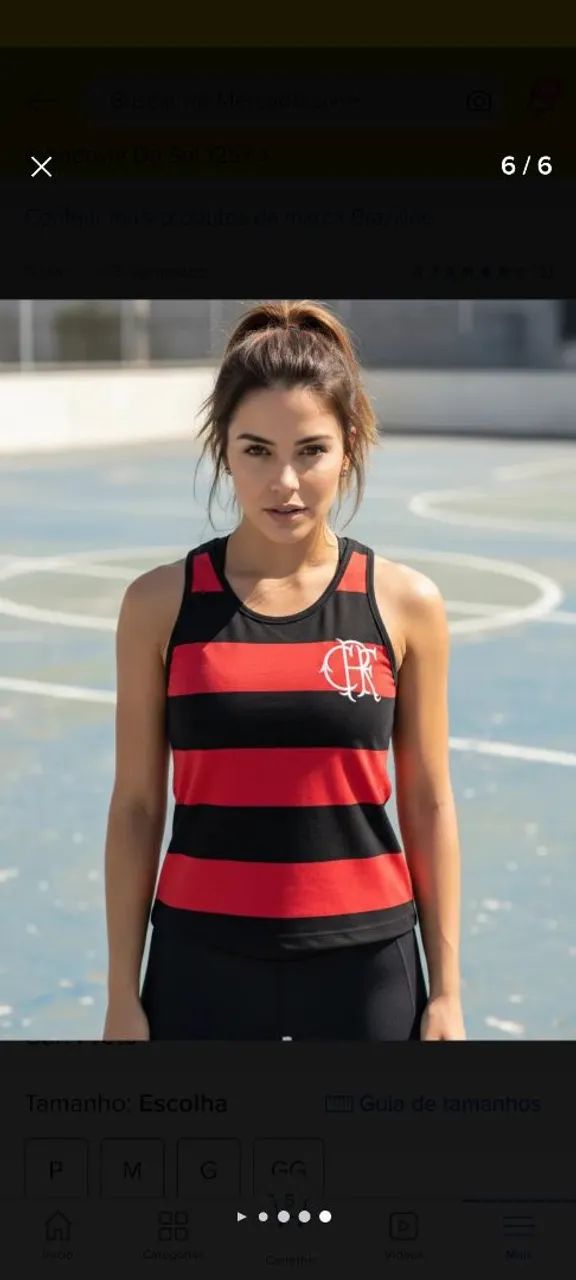 Regata Flamengo Feminina Original algodão  - Foto 2