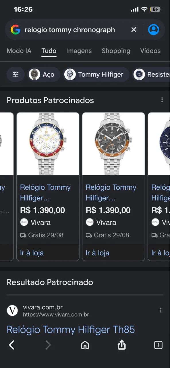 Relógio Tony hilfger chronograph aço original  - Foto 5