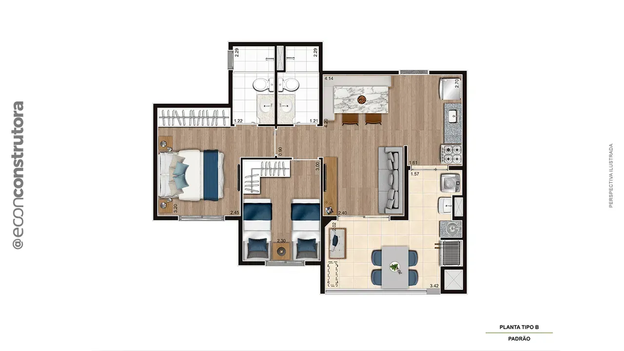 PLANTA 54m²