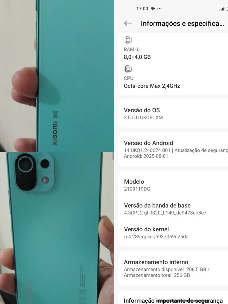 Xiaome 11 lite 5g Ne 