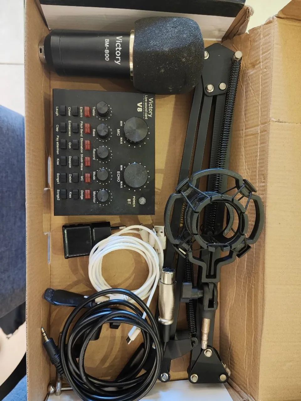 Microfone profissional BM800 + interface V8 - Foto 3