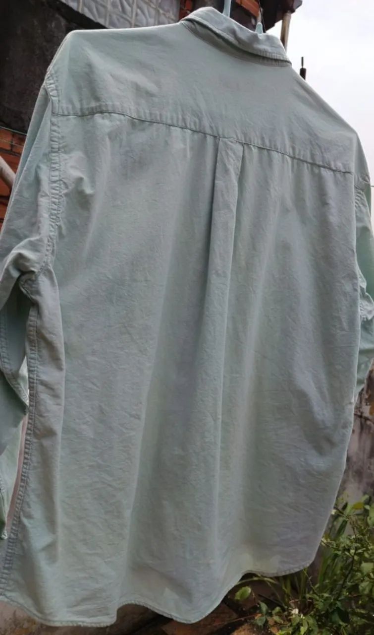 Camisa manga longa masculina 100% algodão  - Foto 2