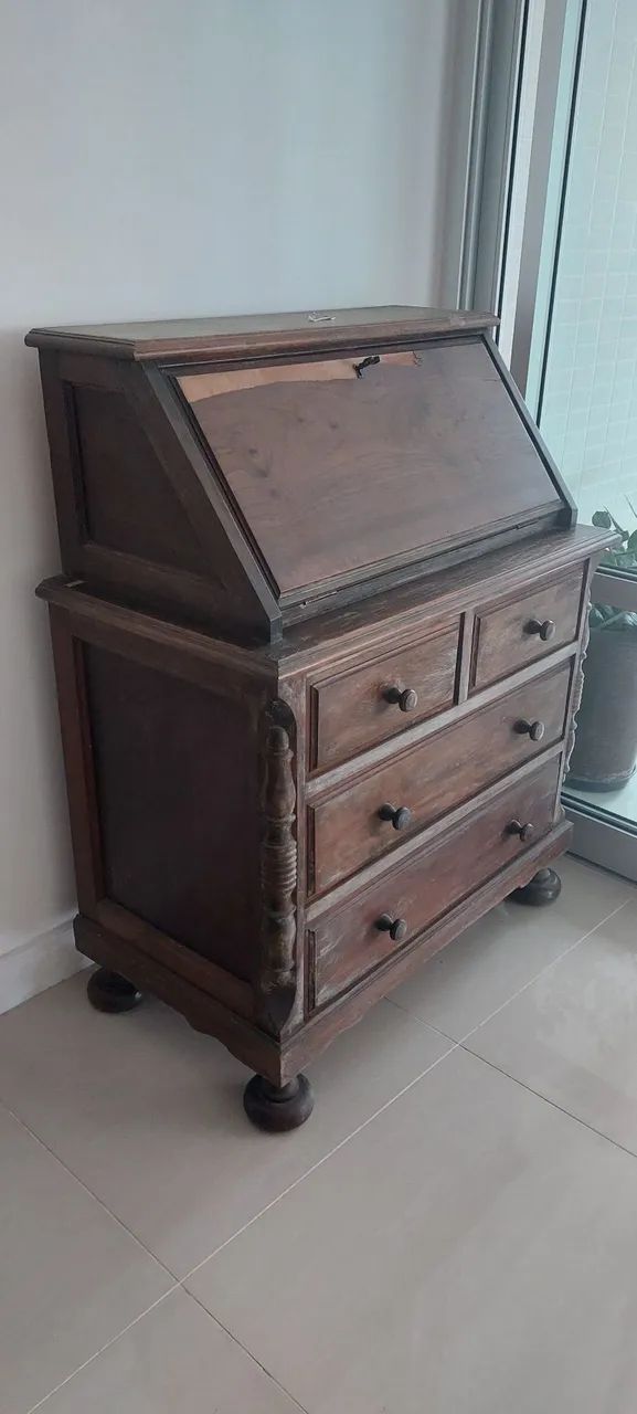Escrivaninha com gaveteiro vintage  - Foto 4