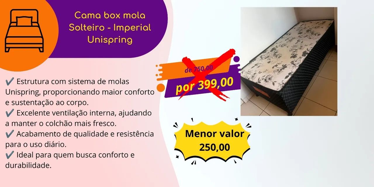 Cama casal solteiro 