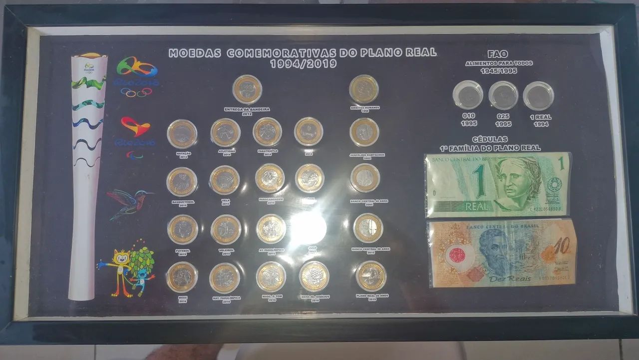 Quadro de coleção  de moedas  - Foto 2