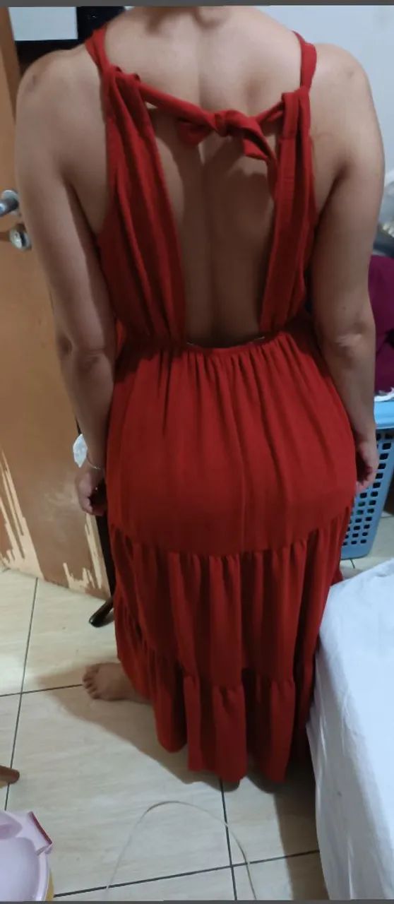 Vestido terra cota longo  - Foto 2