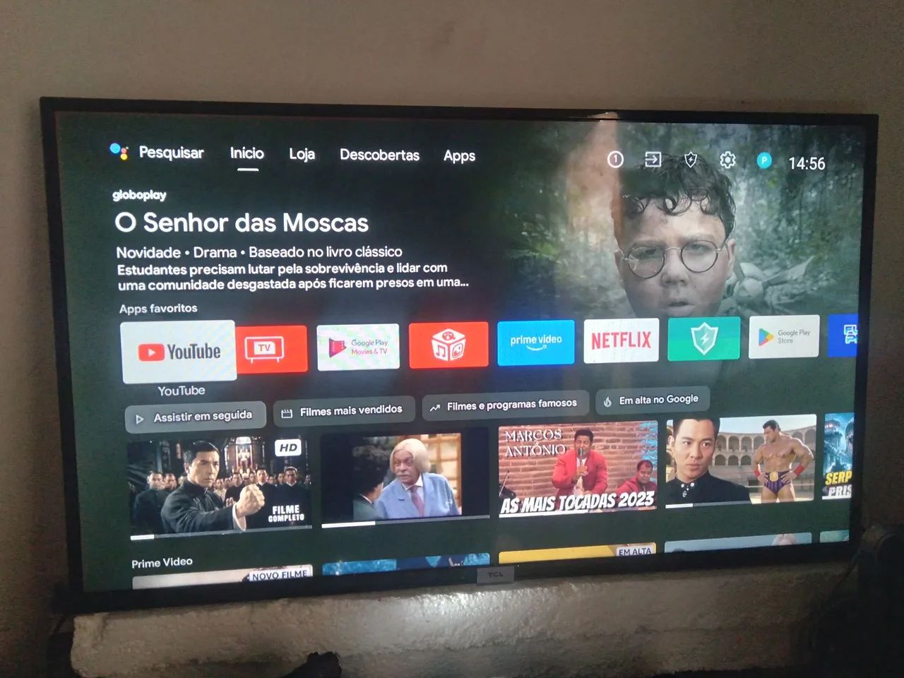 Smartv tcl 43polegadas modelo 43s6500sf conservadissima pouco uso funcionando tudo.