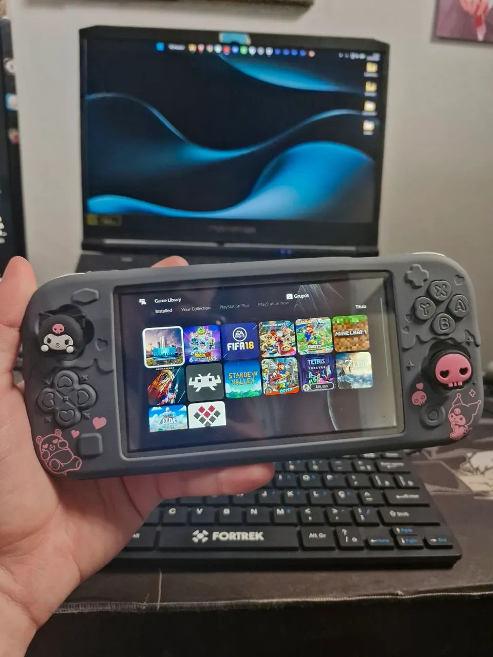 Nintendo Switch Lite personalizado hello kitty