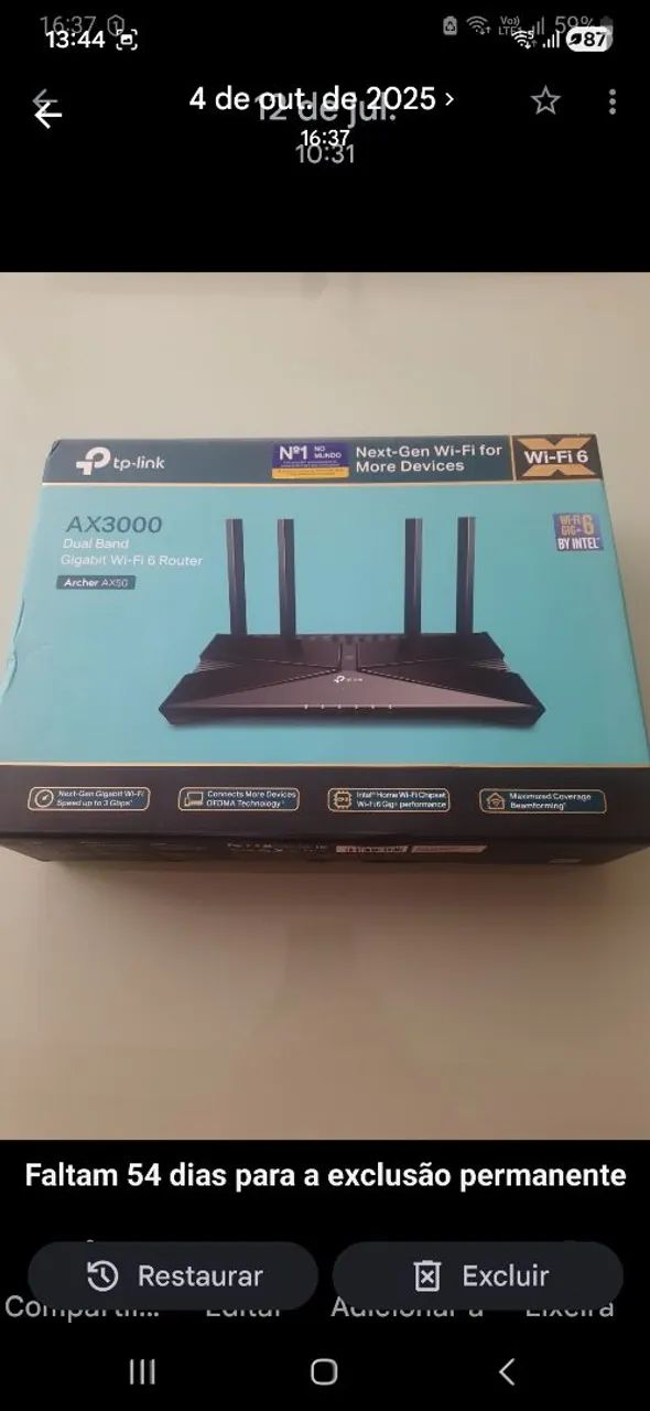 Tp-link AX50 3000 wifi 6 potência e alcance  - Foto 5