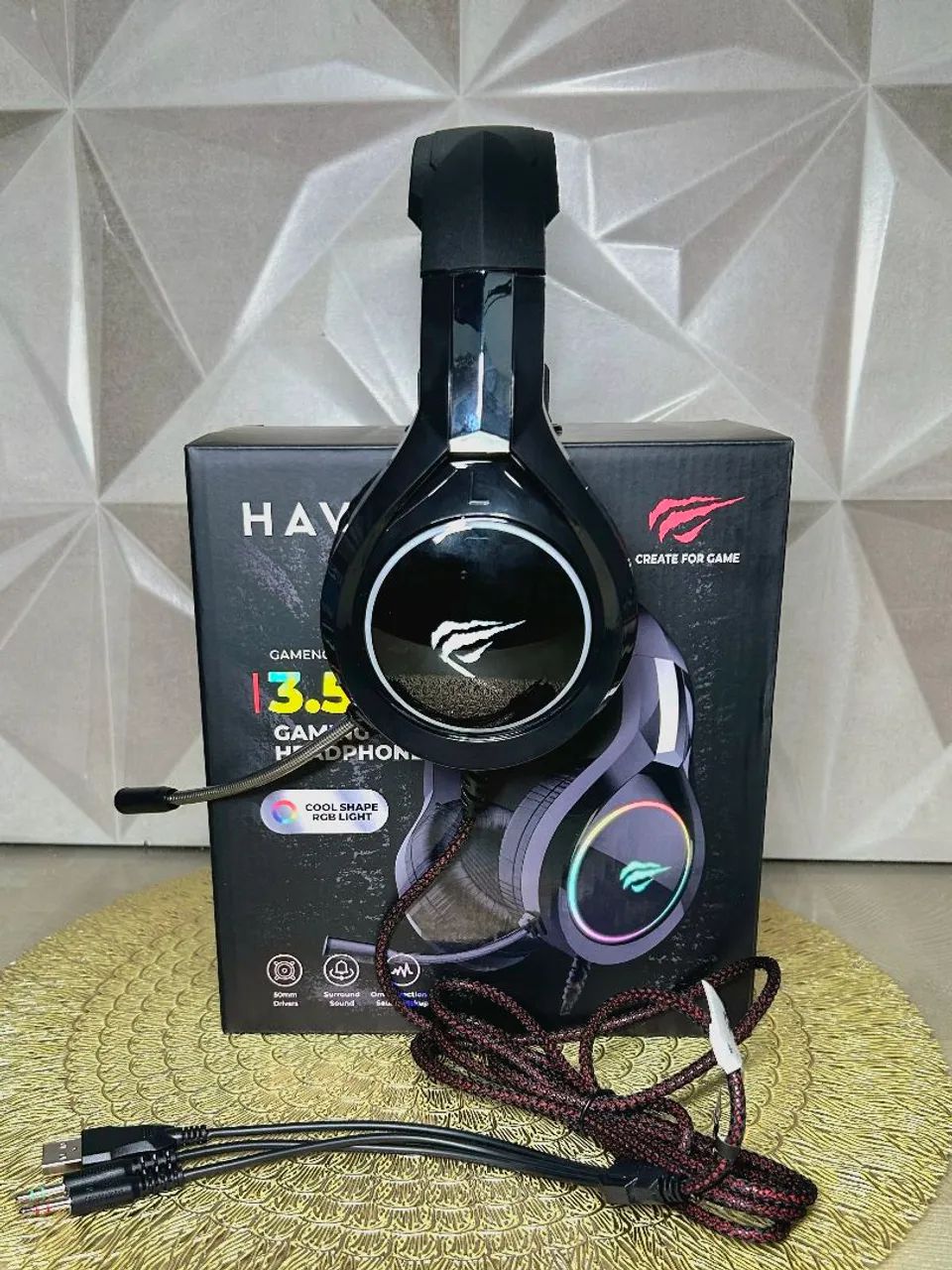Headset Havit com Fio - Conforto, Qualidade e Estilo RGB - Foto 2