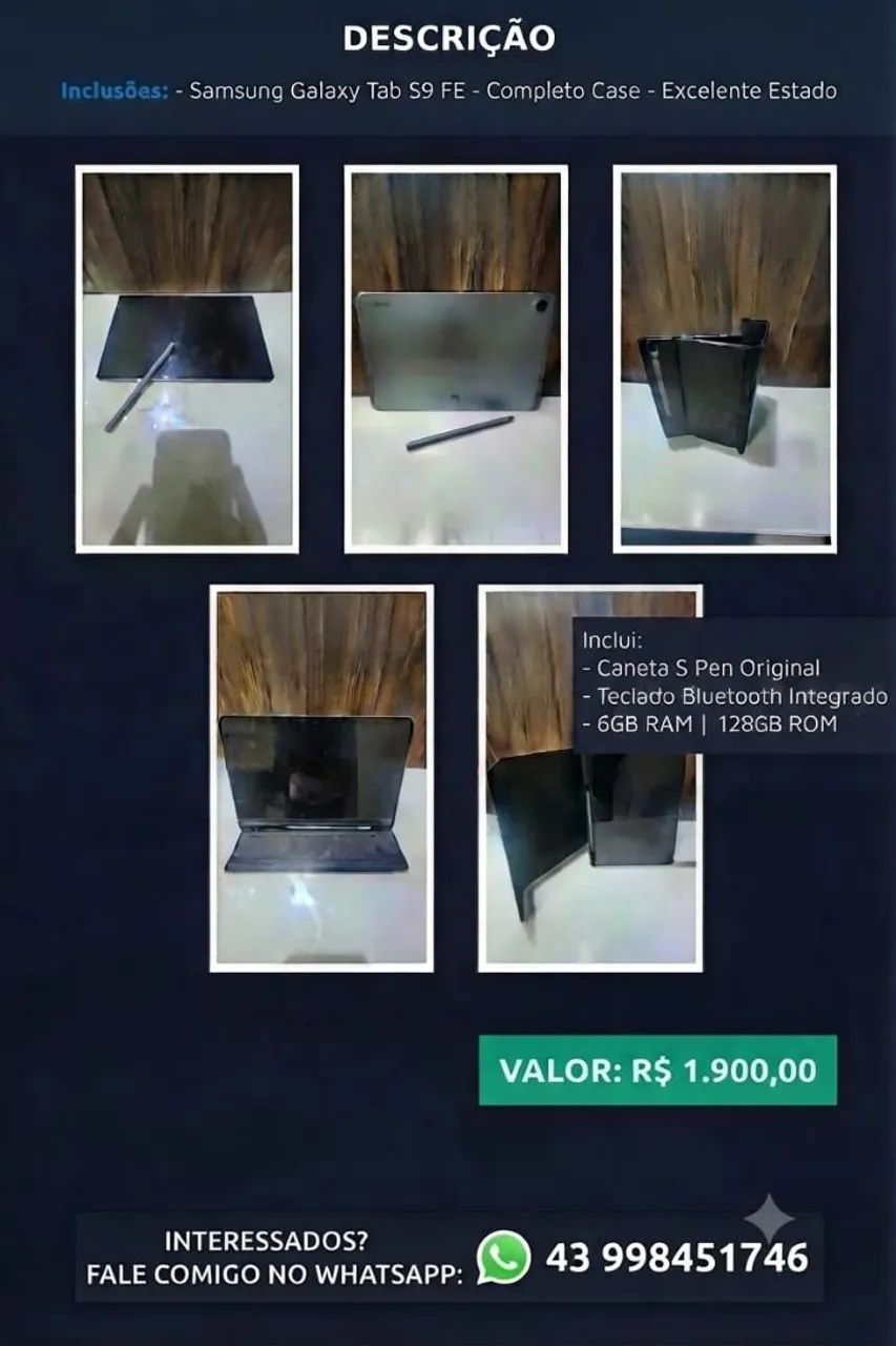 Tablet S9 FE Samsung  - Foto 5