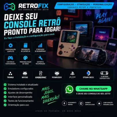 Configuro seu console retrô para jogar