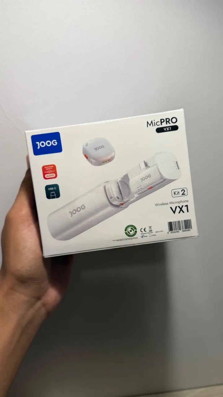 MICROFONE SEM FIO JOOG MICPRO VX1 KIT 2 USB-C ORIGINAL - Foto 4