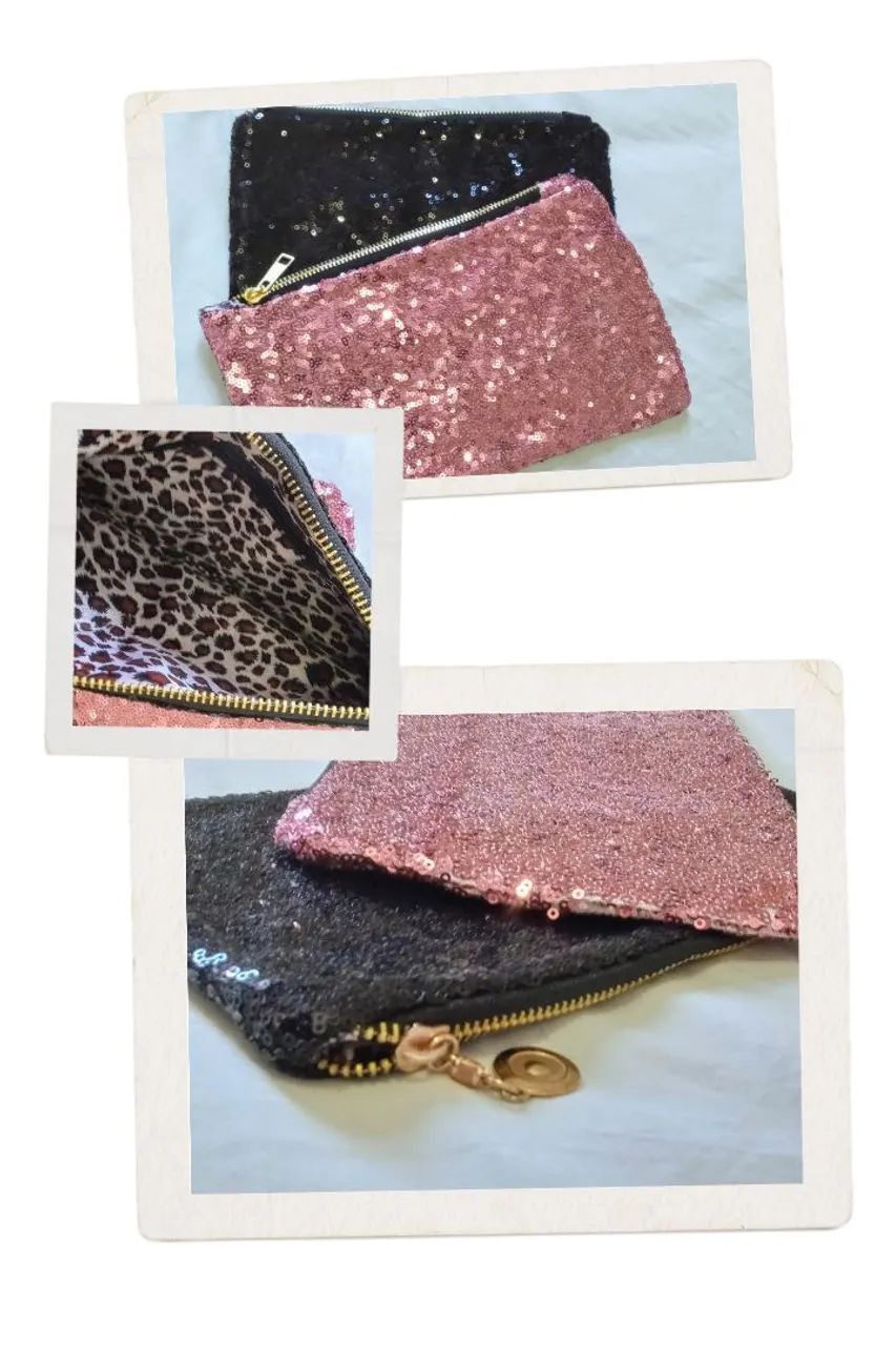 Kit 2 nécessaire com Lantejoulas 
