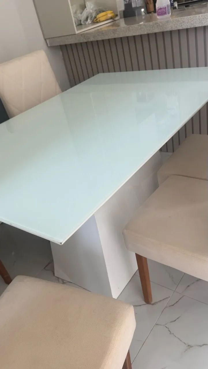 Mesa de jantar tampo de vidro  - Foto 4