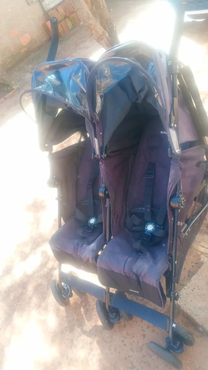 Carrinho de bebê Maclaren para gêmeos  - Foto 5