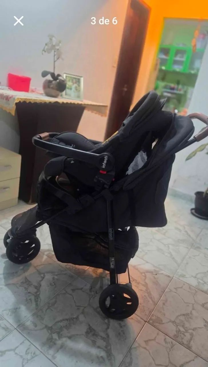 Carrinho e bebê conforto marca Borigotto - Foto 4