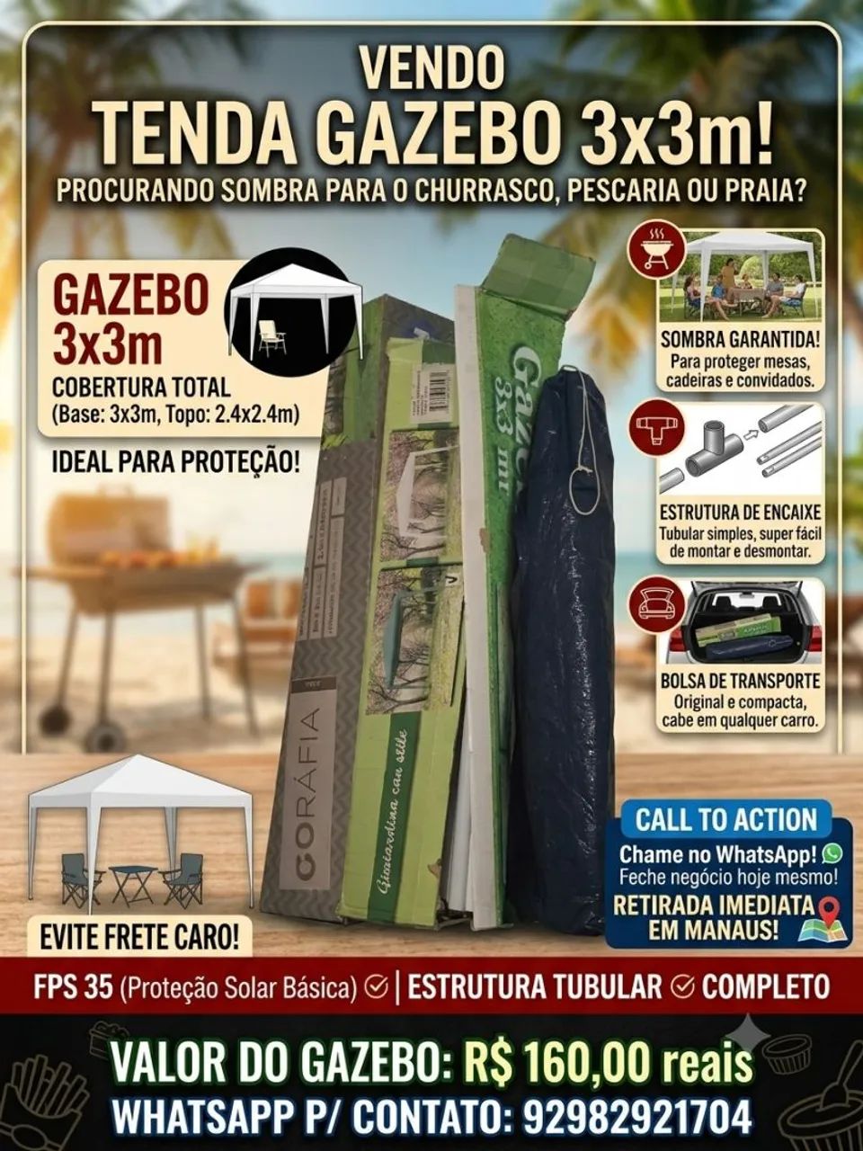 Gazebo 3x3