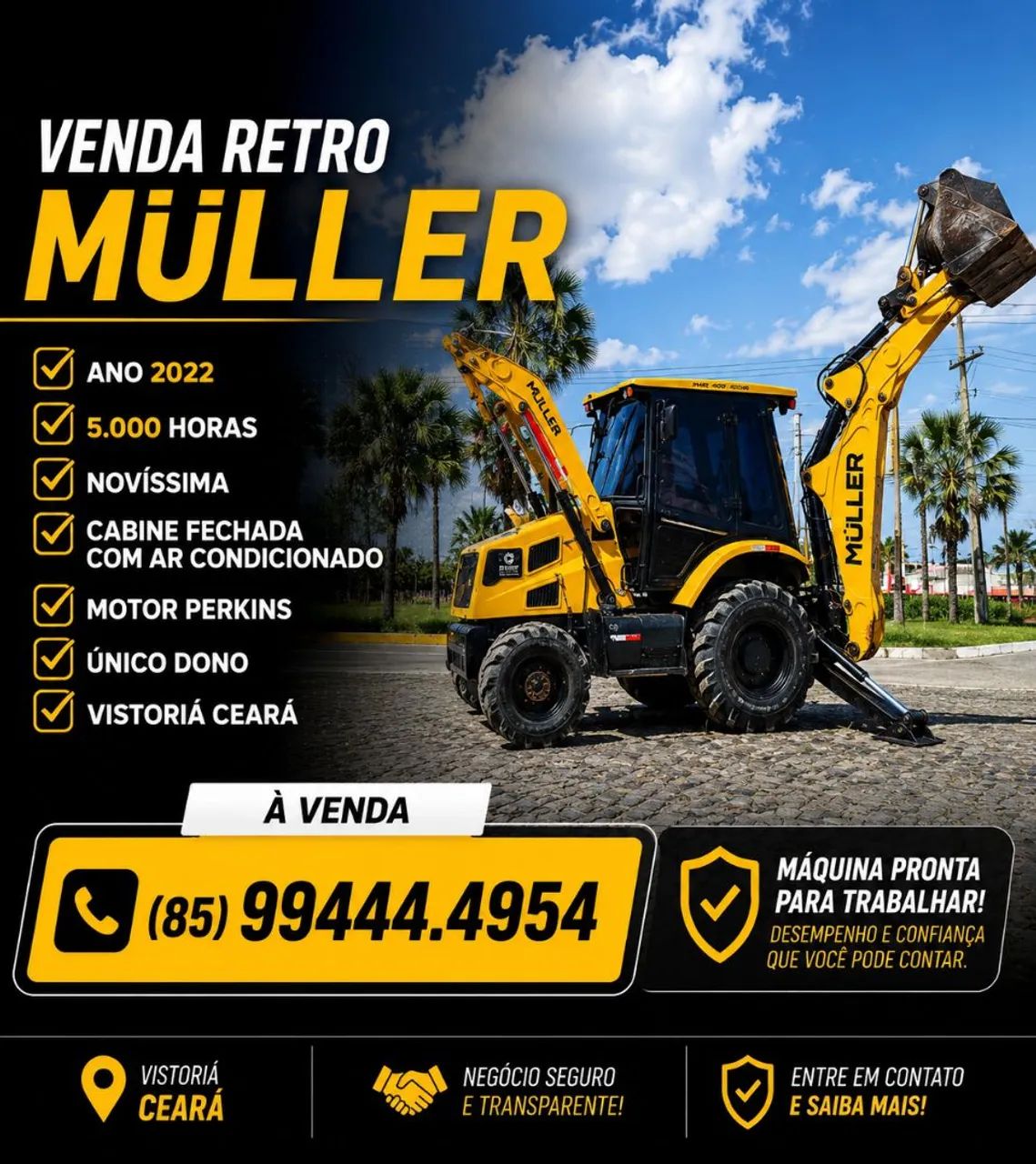 Retroescavadeira M?ller 2022