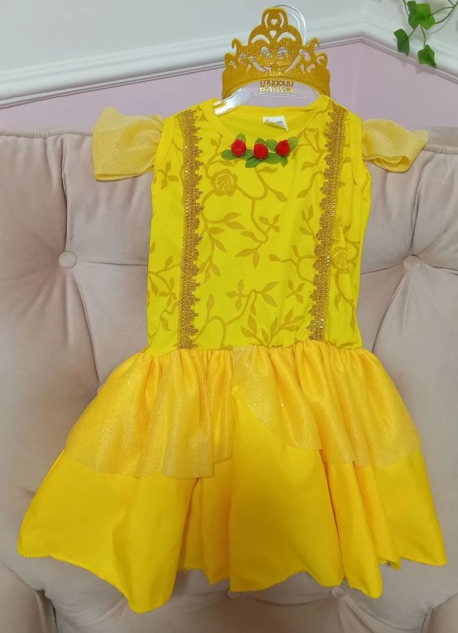 Vestido Infantil Fantasia Bela - Foto 2