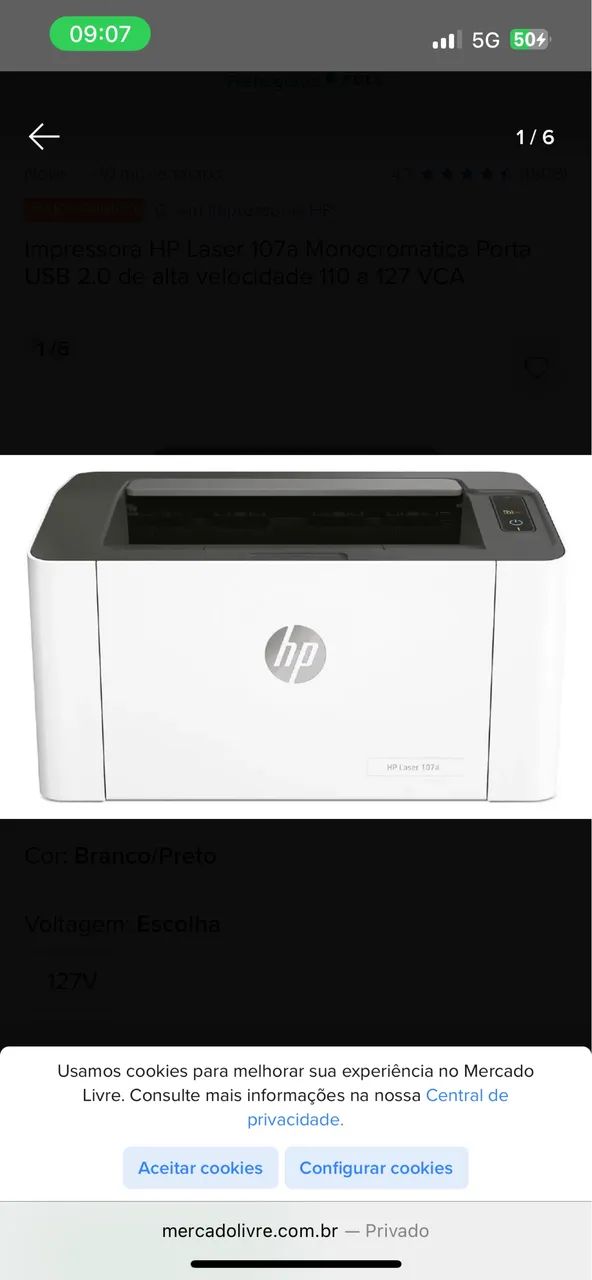 Impressora laser hp 