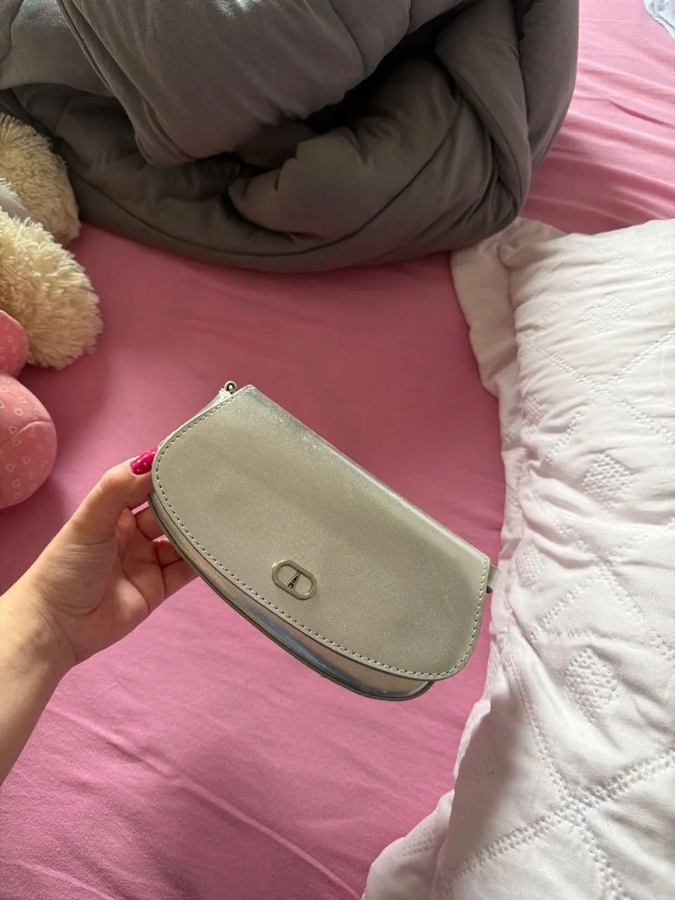 bolsa AnaCapri prata pequena 