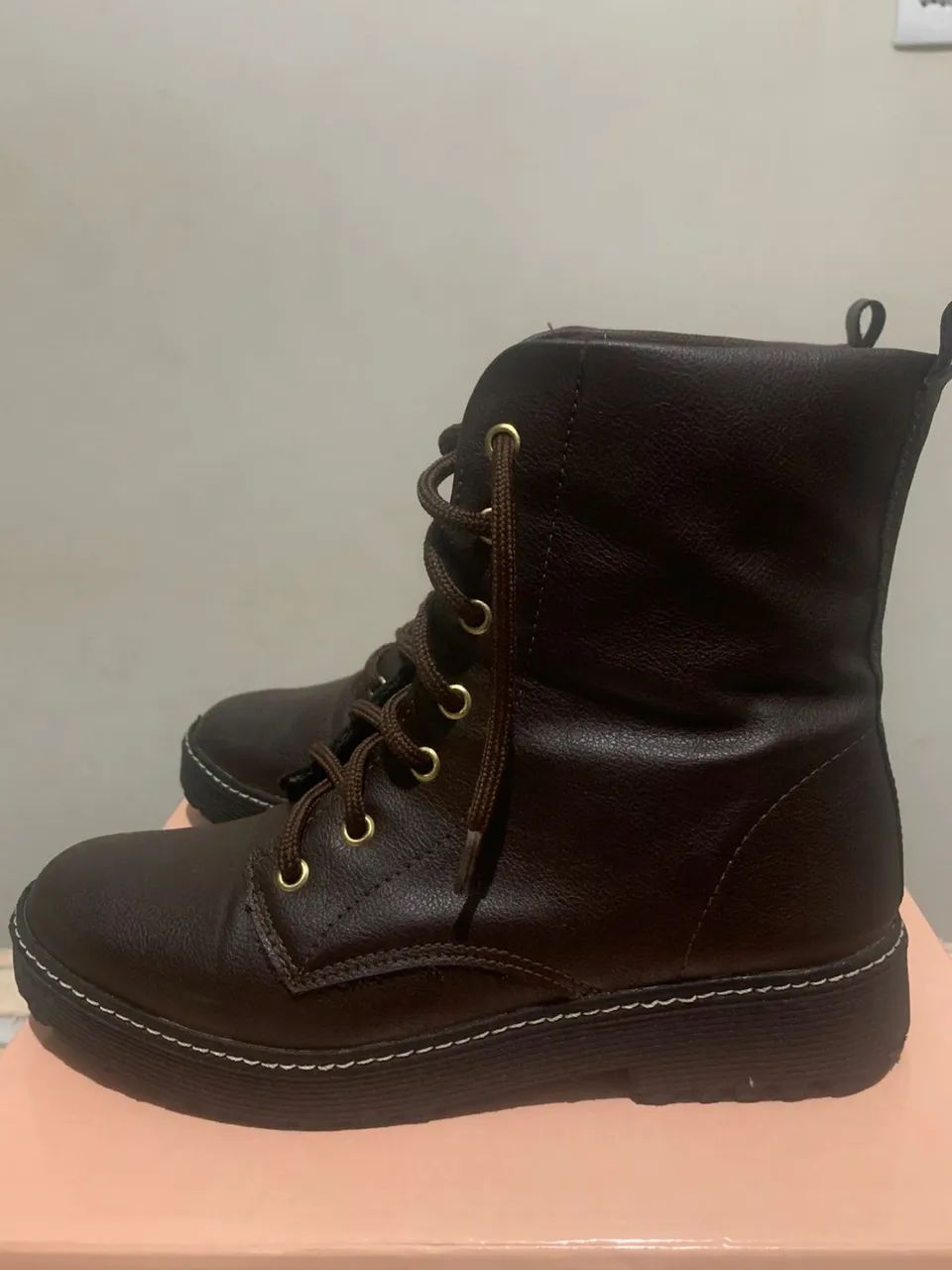 Bota Coturno Marrom Feminina  - Foto 2
