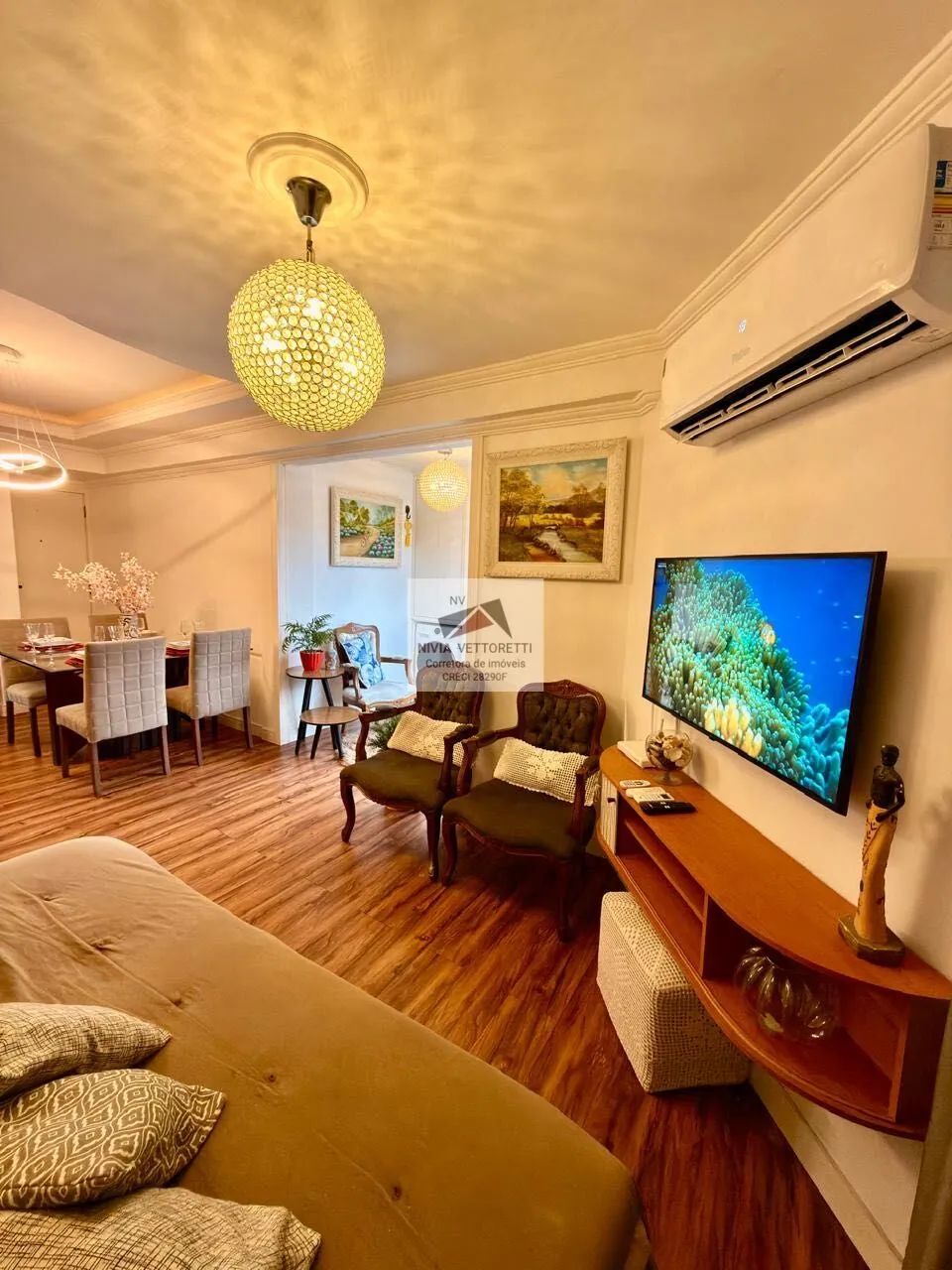 Apartamento mobiliado 2 dormitórios vista mar! - Foto 3