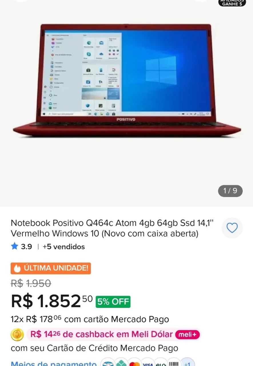 Notebook com ssd formatado e com programas básicos  - Foto 4