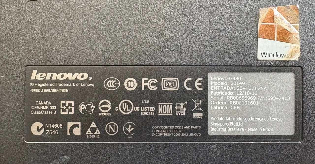 Notebook G480 - Foto 2