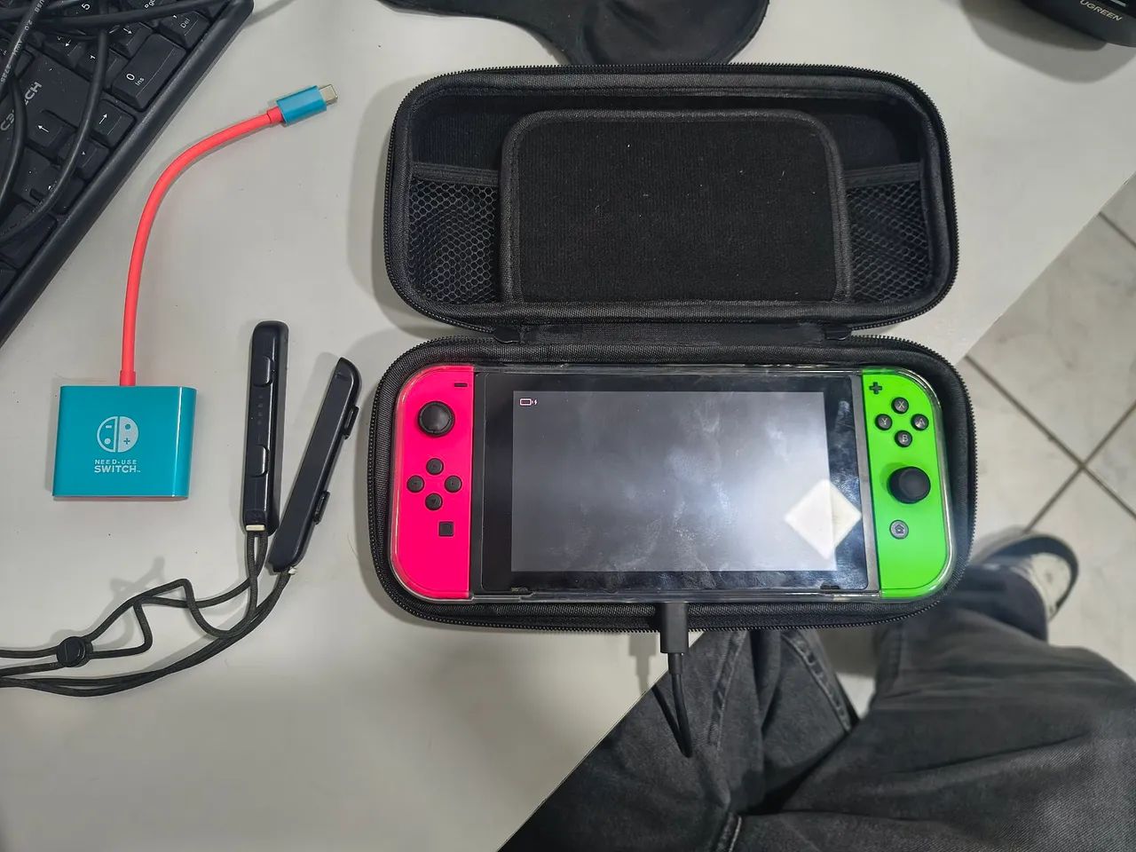NINTENDO SWITCH V2 DESBLOQUEADO + ACESSÓRIOS 