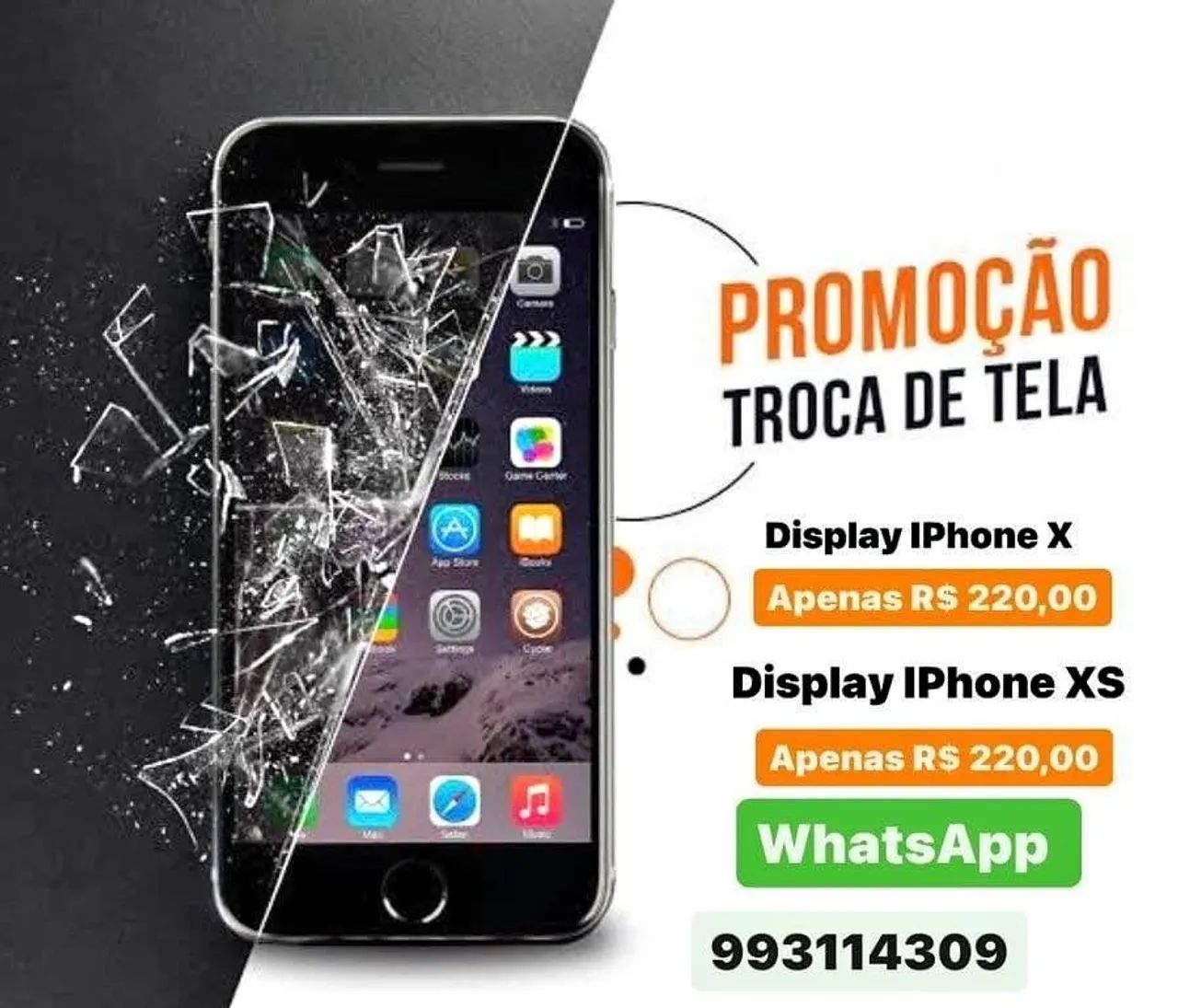 Display IPhone X ou Xs + Película Inclusa 