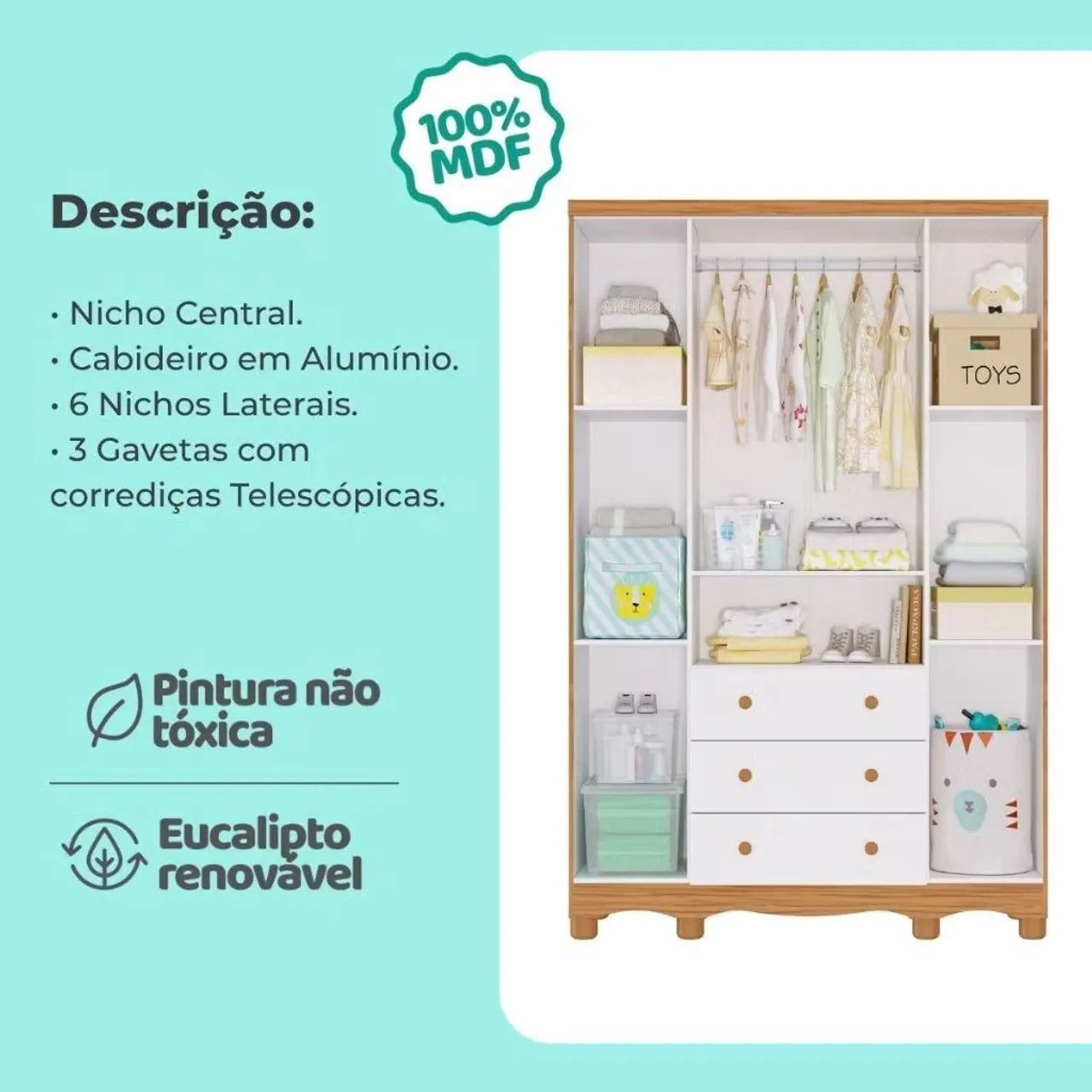 Quarto completo de bebê NOVO. (MDF) - Foto 3
