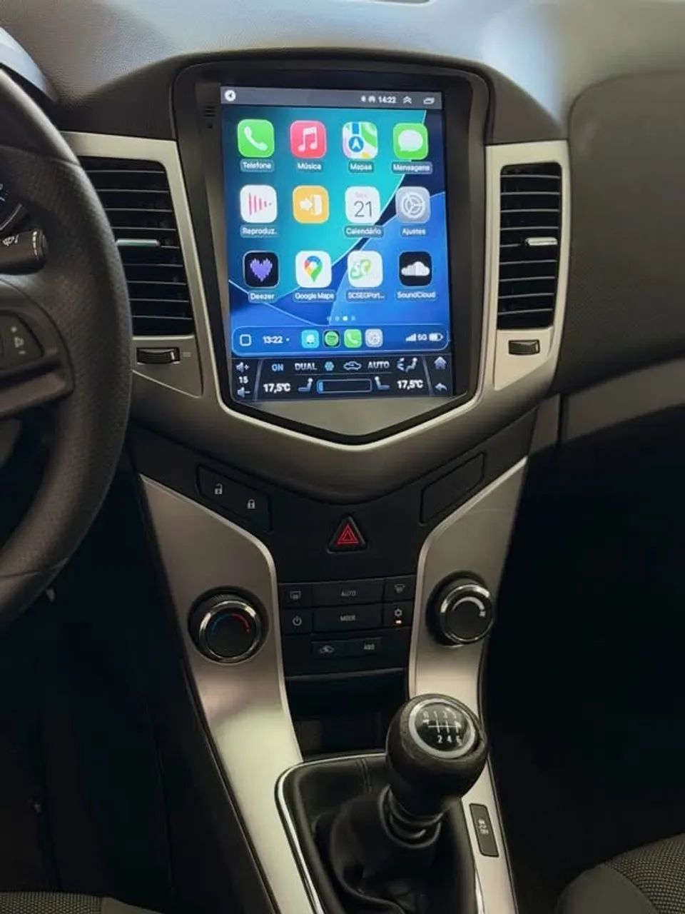 Central Multimídia Android Tesla Cruze LT/LTZ 2012 a 2016 CarPlay e Android Auto  - Foto 3