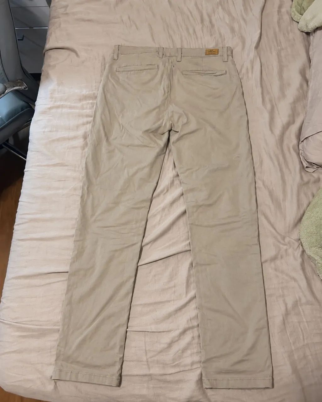 Calça slim fit bege - Foto 4