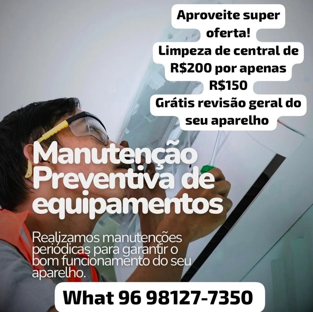 Manutenção preventiva central de ar 