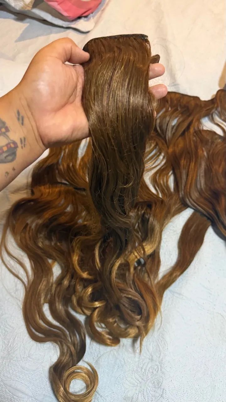 Mega Hair 450gm 75cm loiro mel  - Foto 2