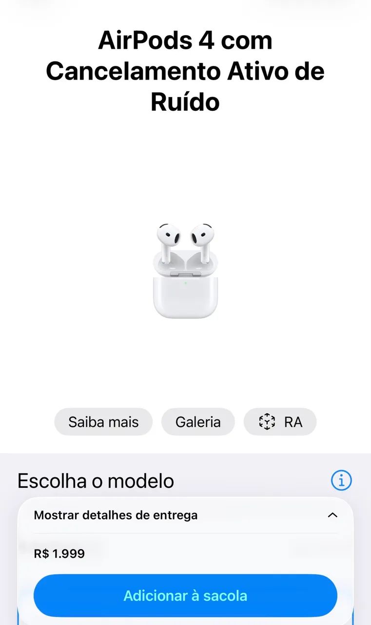 AirPods 4 com cancelamento de ruído  - Foto 4