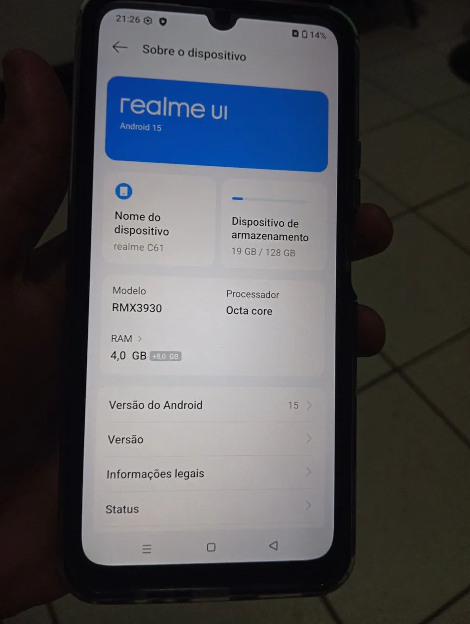 Realme C61, 128GB/12RAM/NFC