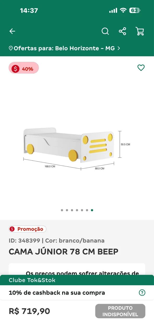 BEEP CAMA JÚNIOR TOK&STOK  - Foto 4