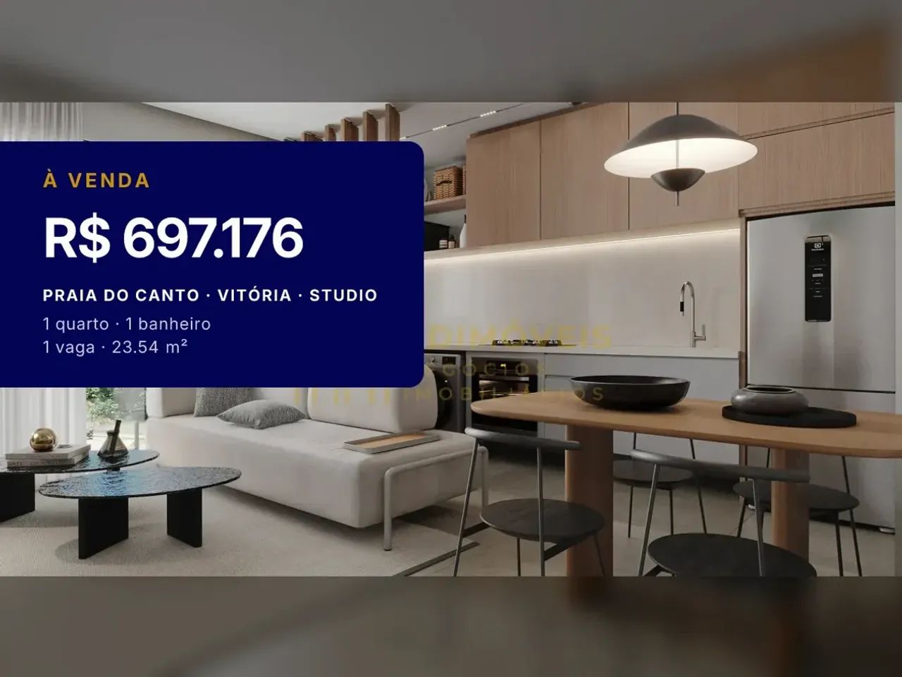 Studio na Praia do Canto | Pronto para morar e investir