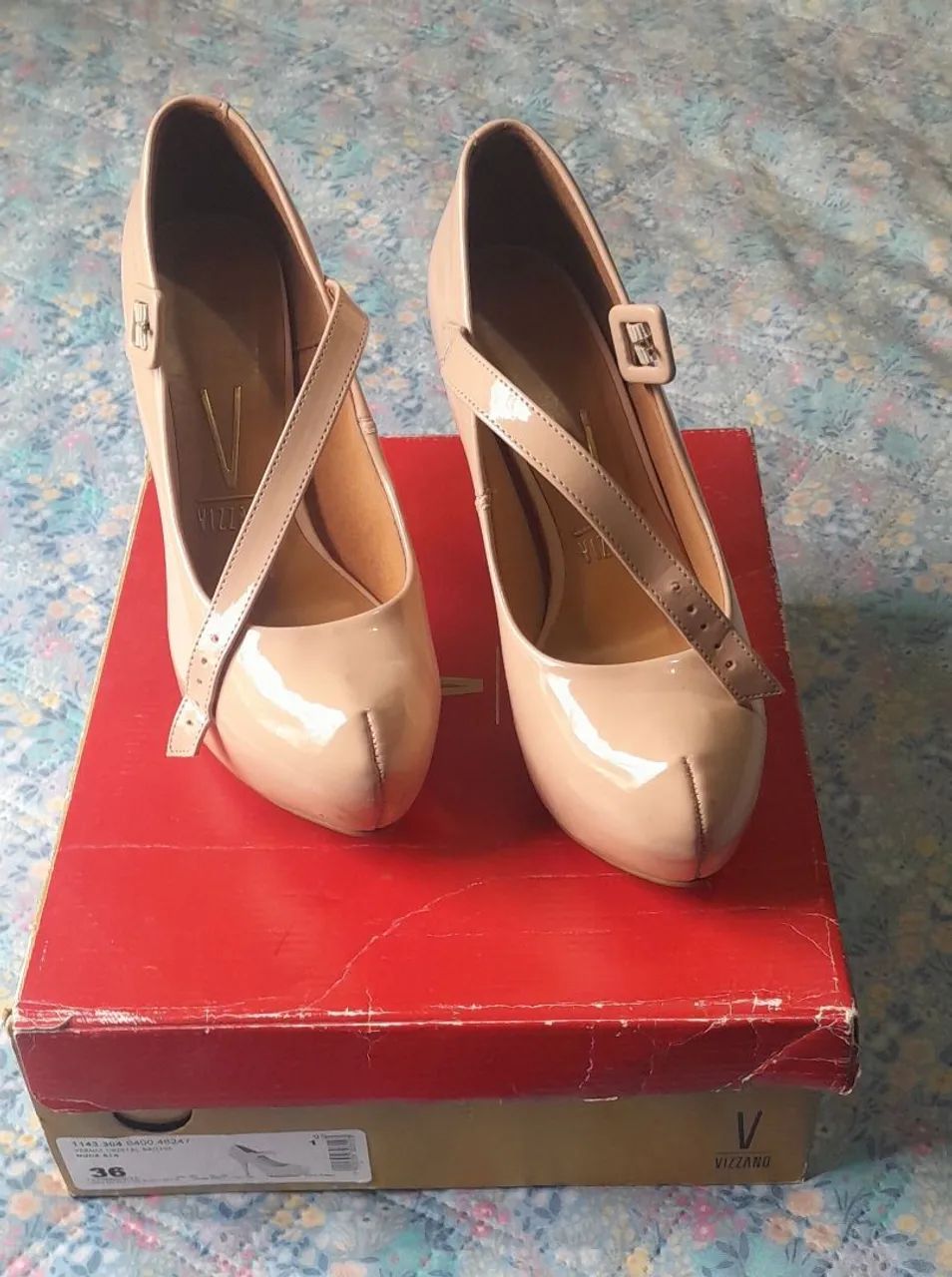 Sapato verniz nude rose - Foto 3
